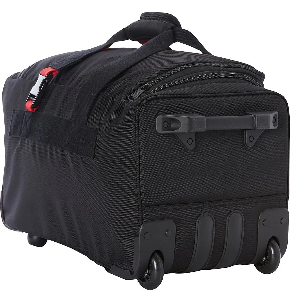 A.SAKS Rolling Trolley Duffel Bag 20-Inch Carry-On, Expandable with 2-Wheels and Telescoping Handle