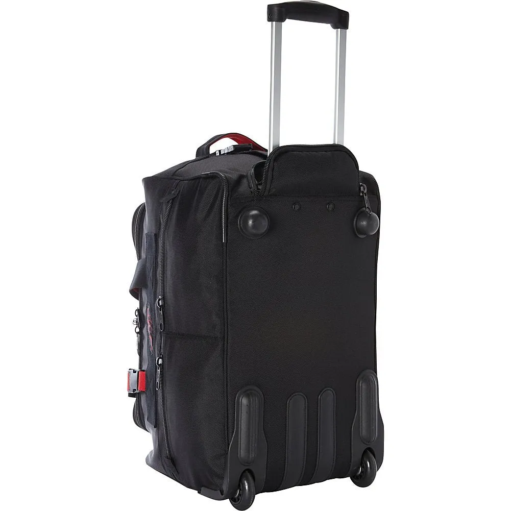 A.SAKS Rolling Trolley Duffel Bag 20-Inch Carry-On, Expandable with 2-Wheels and Telescoping Handle