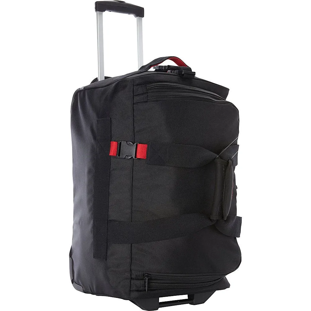 A.SAKS Rolling Trolley Duffel Bag 20-Inch Carry-On, Expandable with 2-Wheels and Telescoping Handle