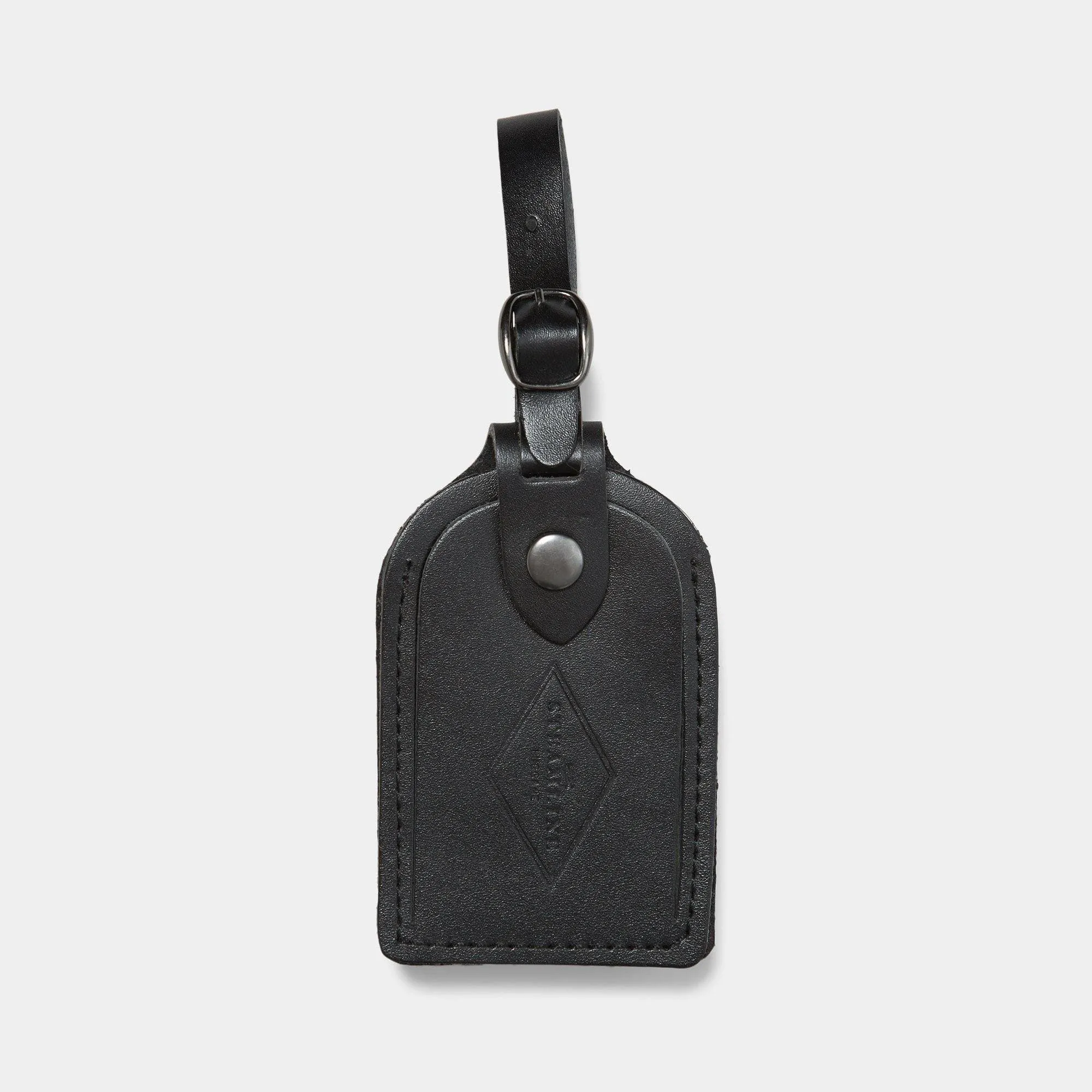 Black Leather - Luggage Tag