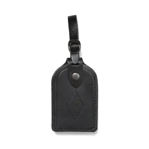Black Leather - Luggage Tag