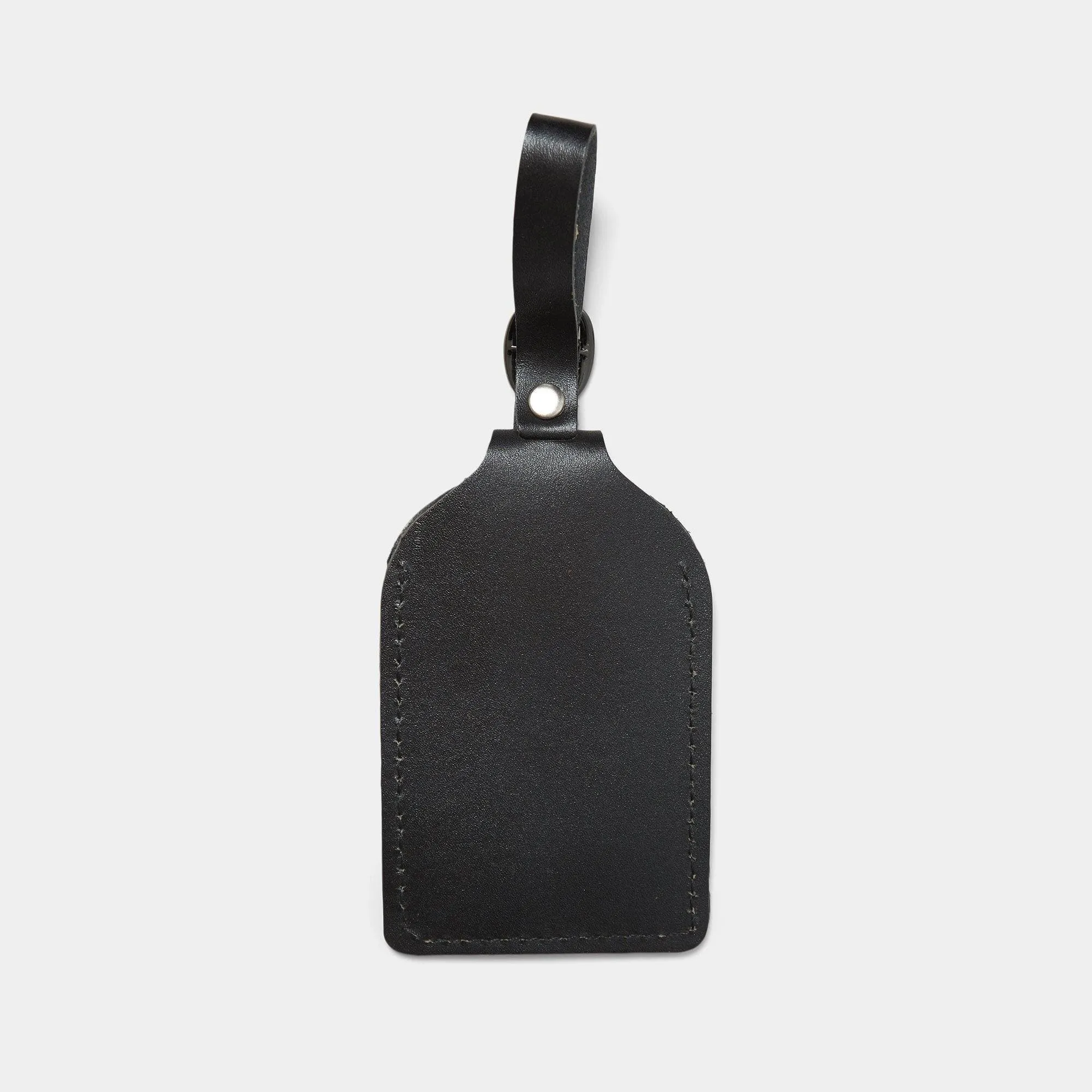 Black Leather - Luggage Tag