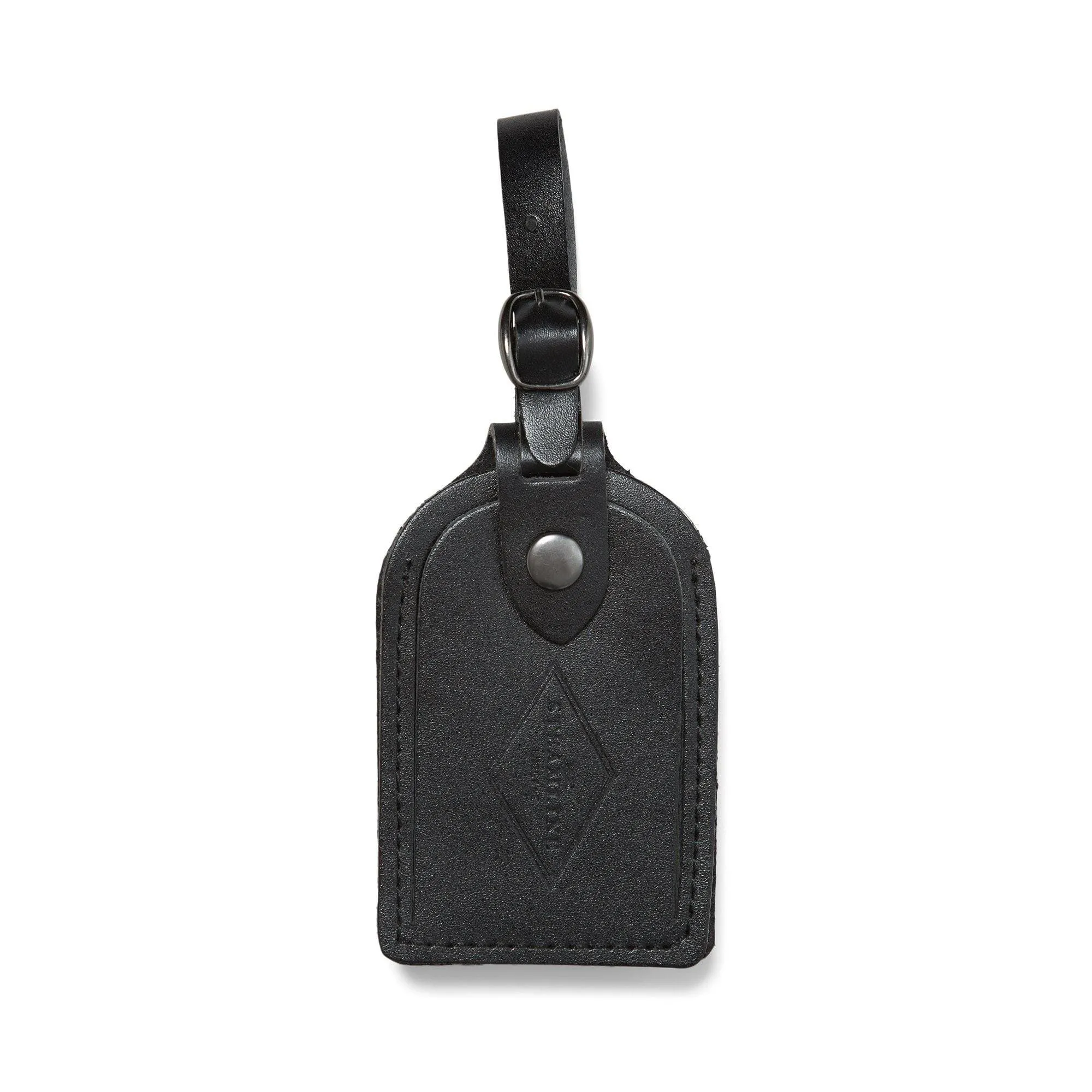 Black Leather - Luggage Tag