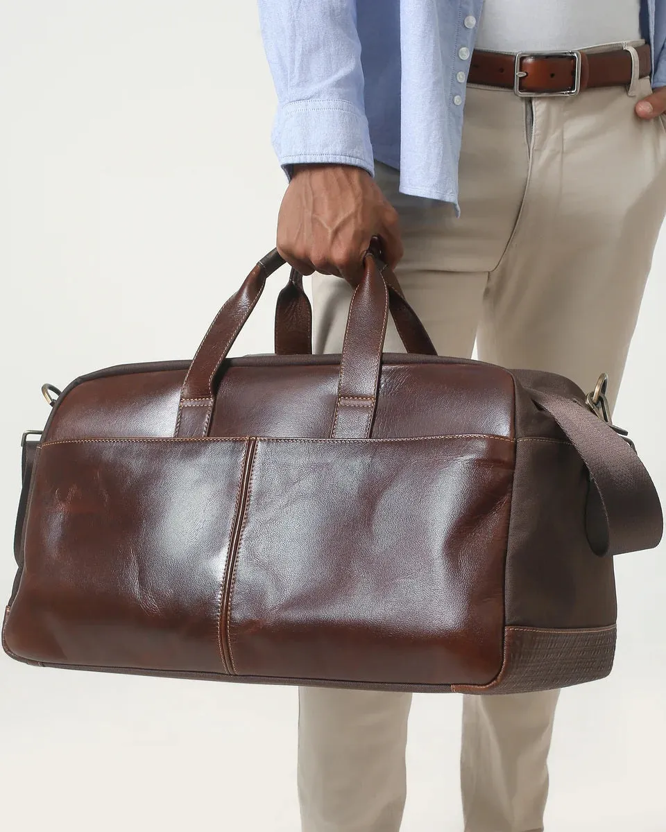 Boconi Garth Commuter Leather Duffle Bag