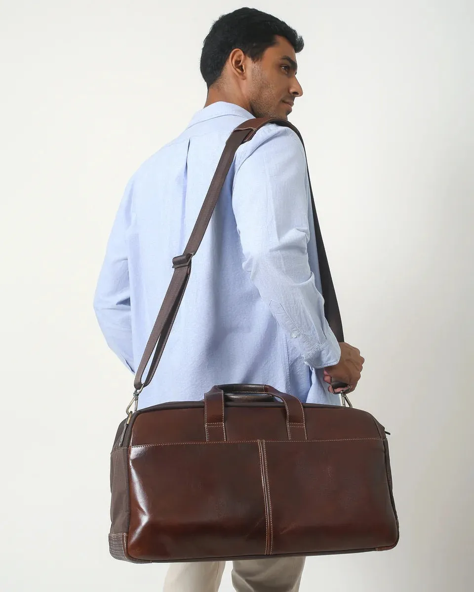 Boconi Garth Commuter Leather Duffle Bag