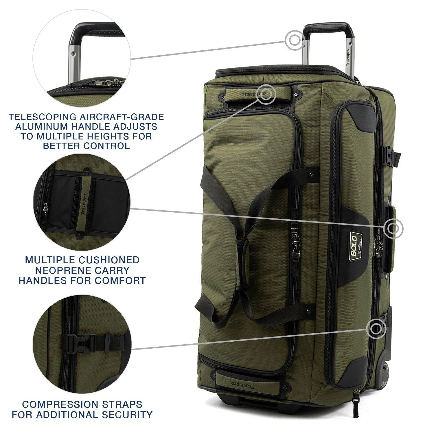 Bold by Travelpro 30" Drop Bottom Rolling Duffel