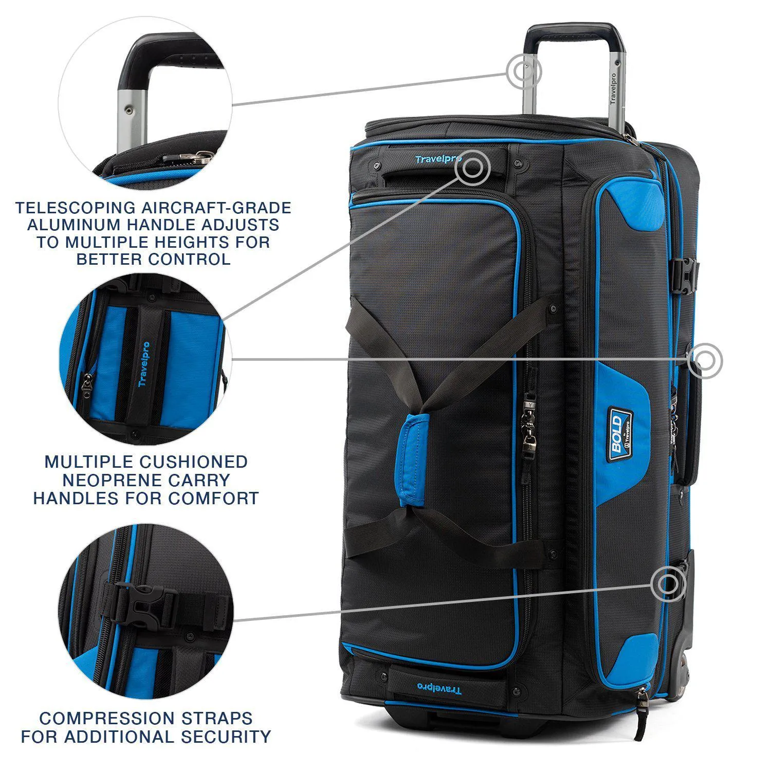 Bold by Travelpro 30" Drop Bottom Rolling Duffel
