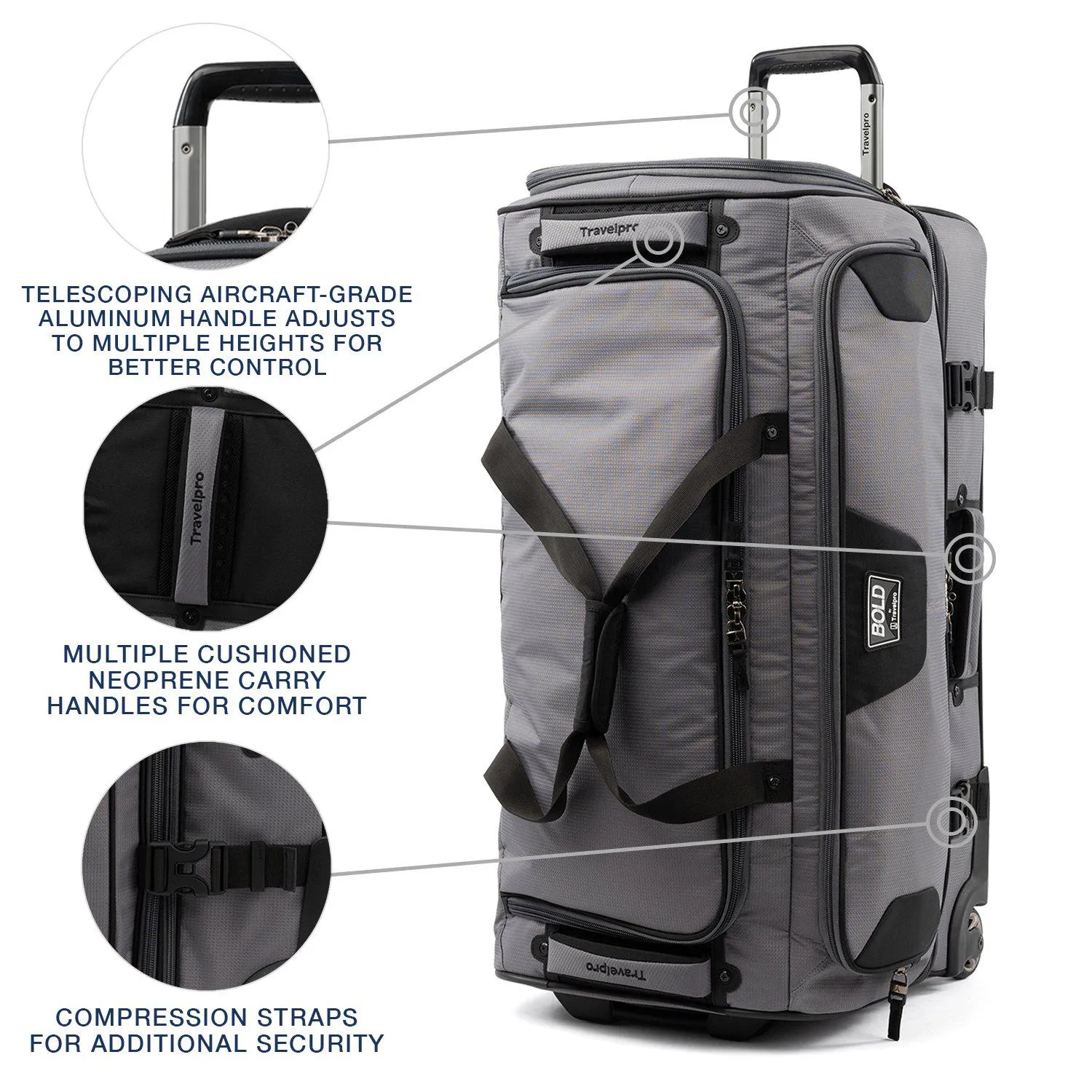 Bold by Travelpro 30" Drop Bottom Rolling Duffel