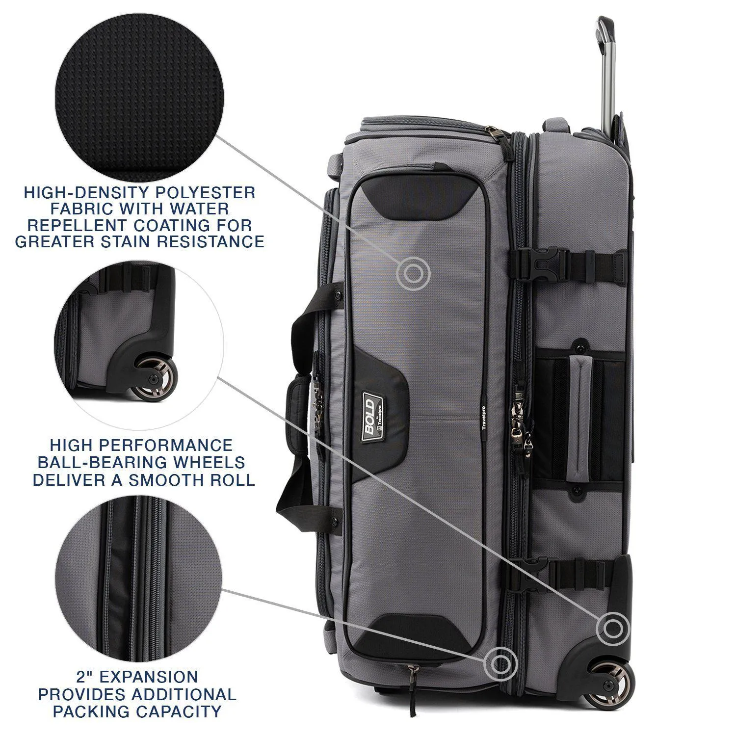 Bold by Travelpro 30" Drop Bottom Rolling Duffel