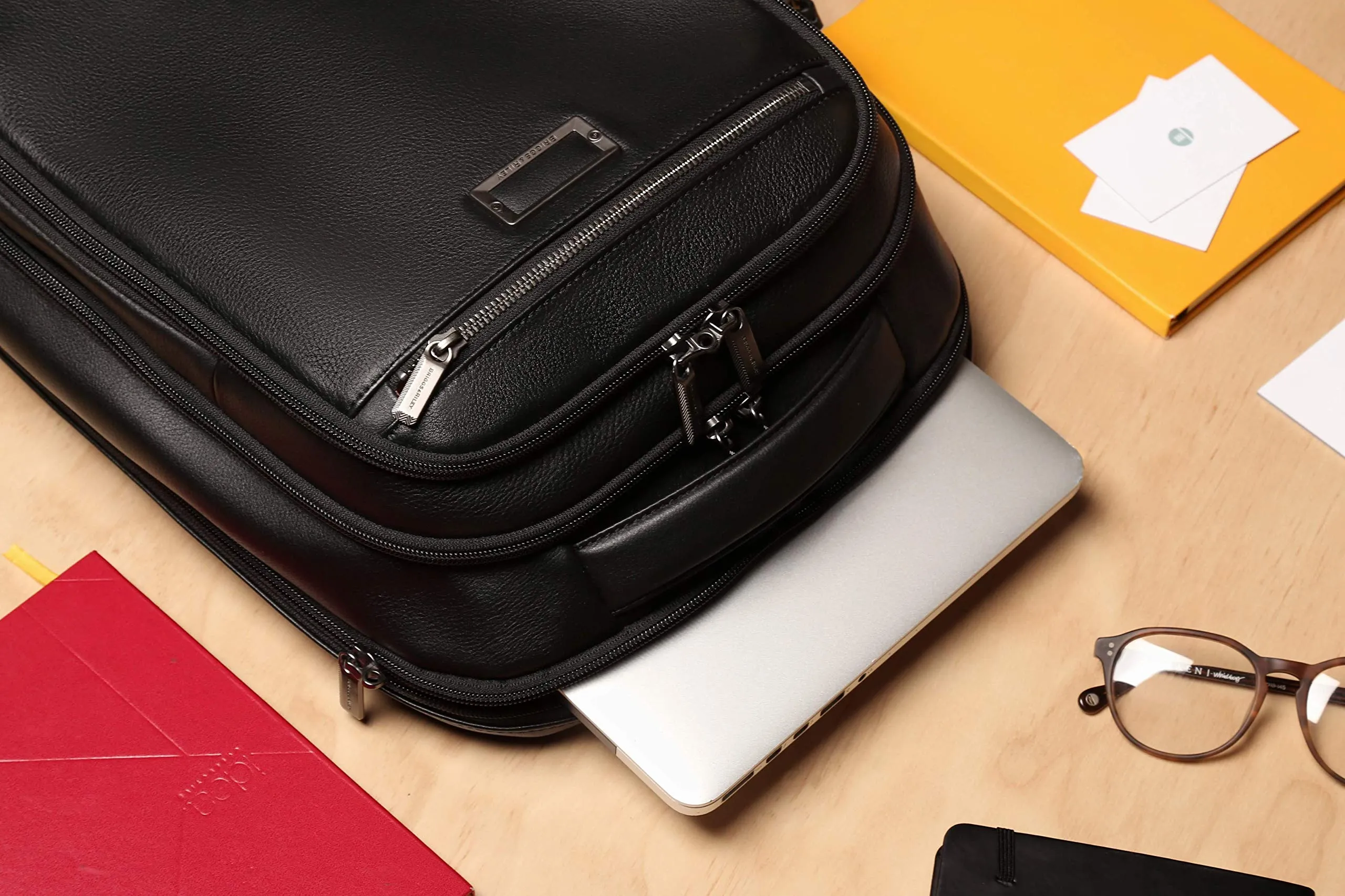 Briggs & Riley @work Leather Medium Backpack