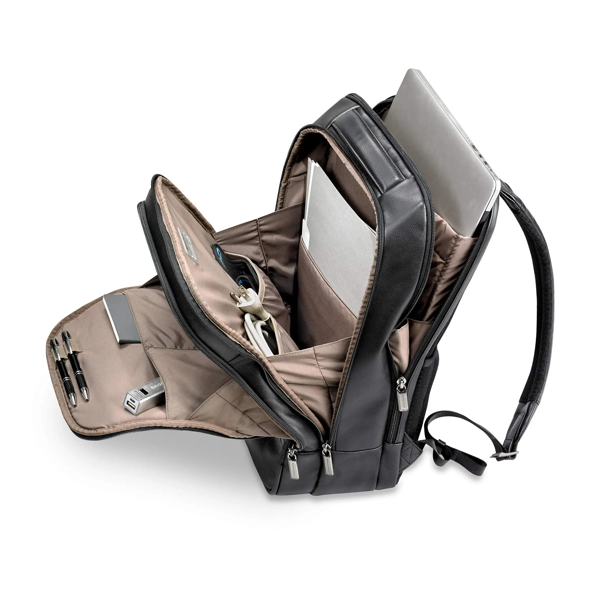 Briggs & Riley @work Leather Medium Backpack
