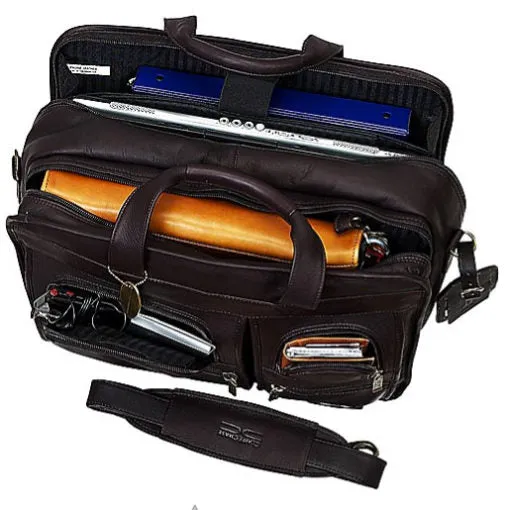Claire Chase Executive Computer Leather Briefcase
