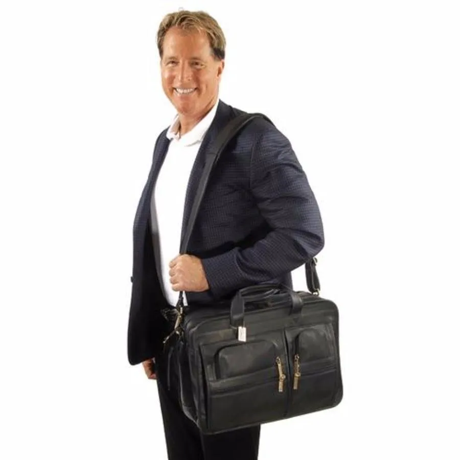 Claire Chase Executive Computer Leather Briefcase