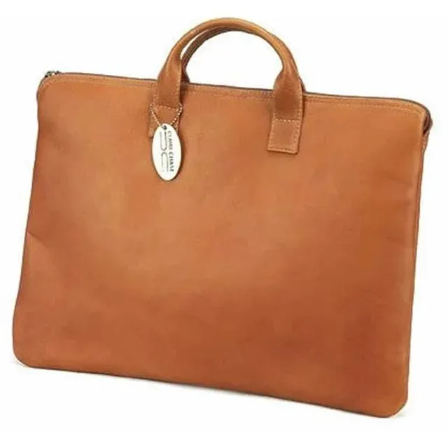 Claire Chase Leather Zippered Folio with Handle