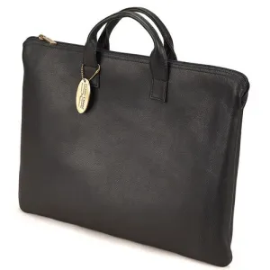 Claire Chase Leather Zippered Folio with Handle