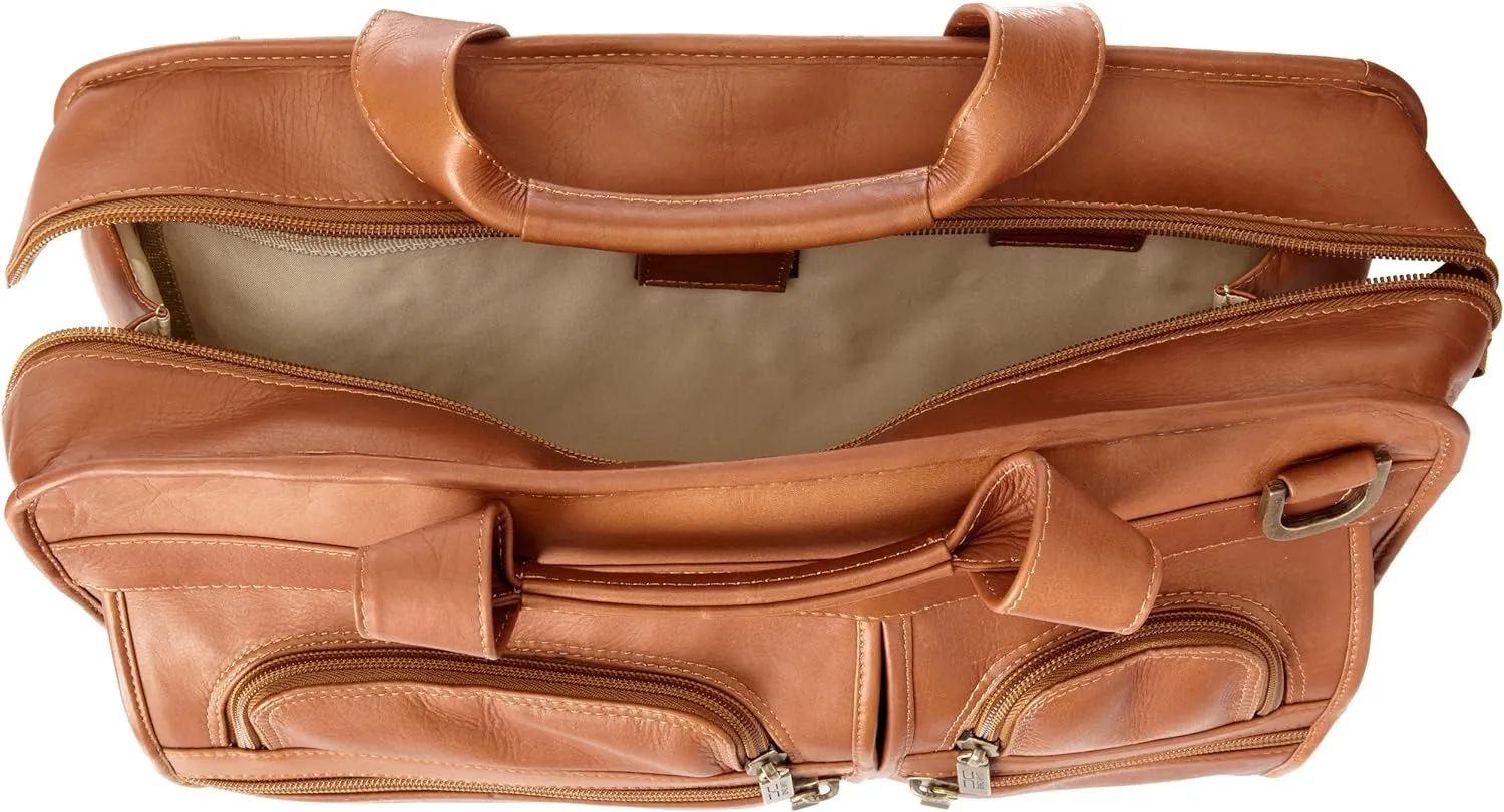Claire Chase Slimline Executive Computer Leather  Briefcase