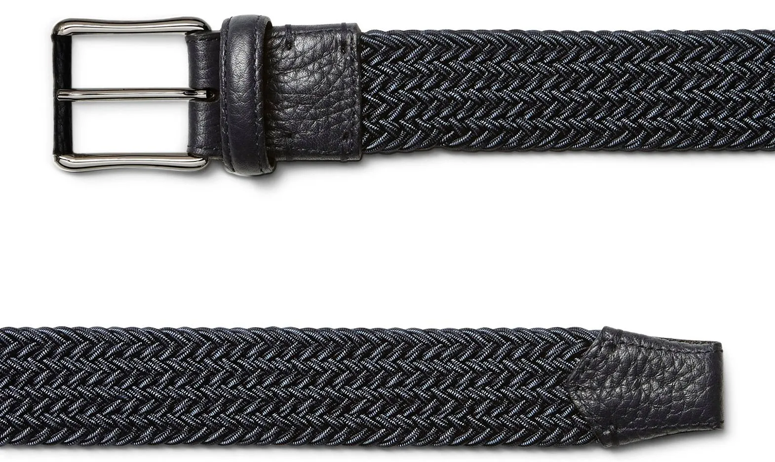 Ermenegildo Zegna Men's Weave Belt Gray