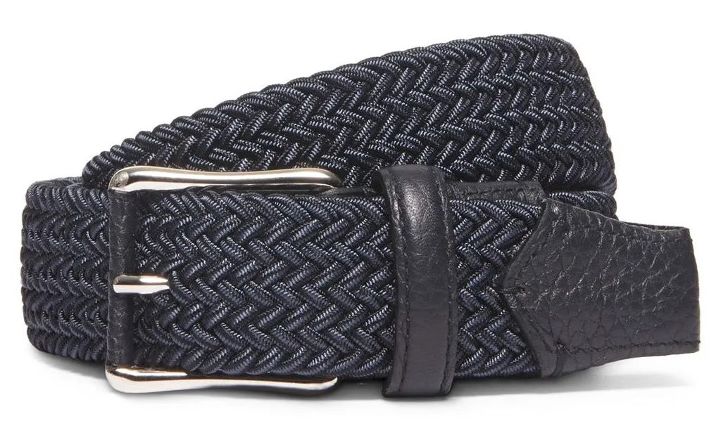 Ermenegildo Zegna Men's Weave Belt Gray