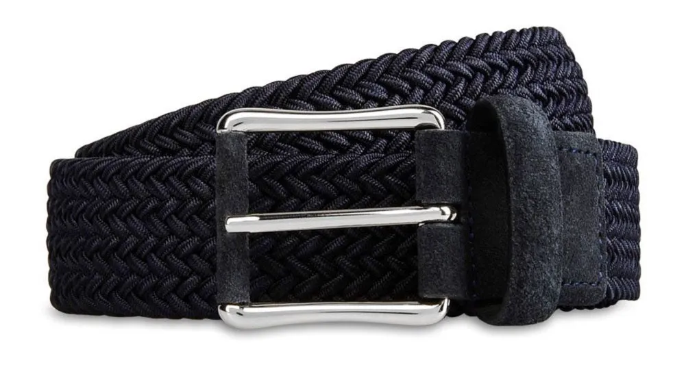 Ermenegildo Zegna Men's Weave Belt Gray