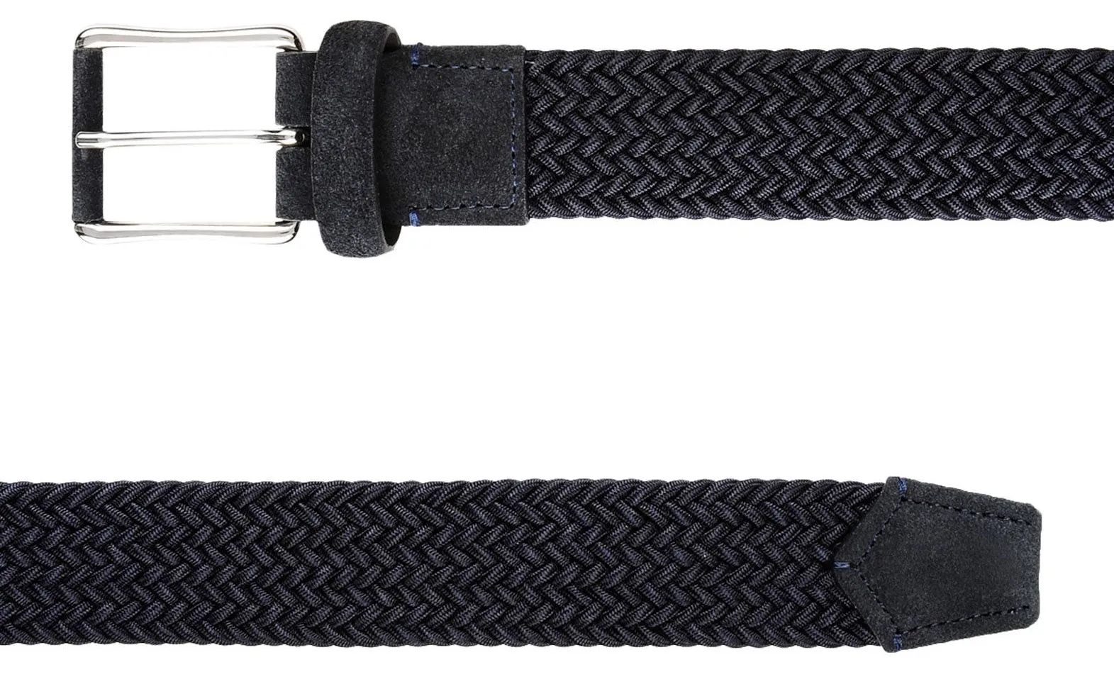 Ermenegildo Zegna Men's Weave Belt Gray