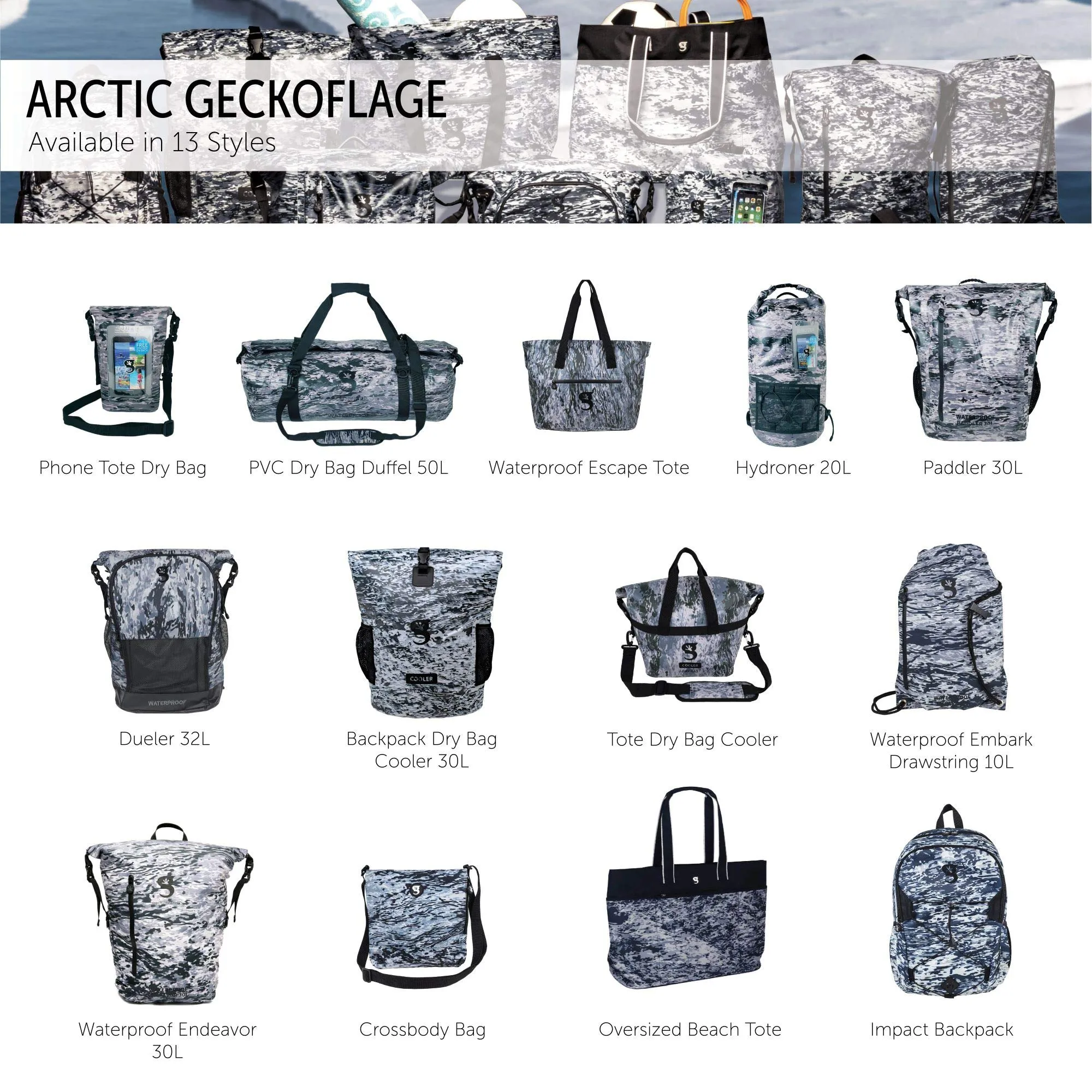 Geckobrands Waterproof 50L PVC Duffel