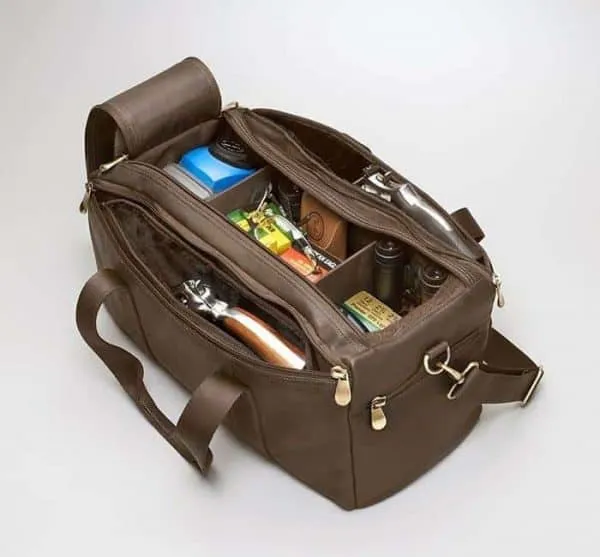 GTM CCW Leather Concealed Carry Range Bag