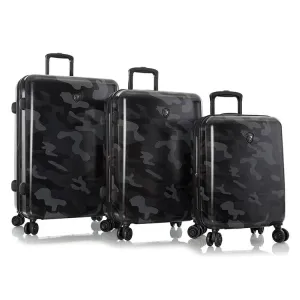 Heys Black Camo Fashion Spinner 3 Piece Set