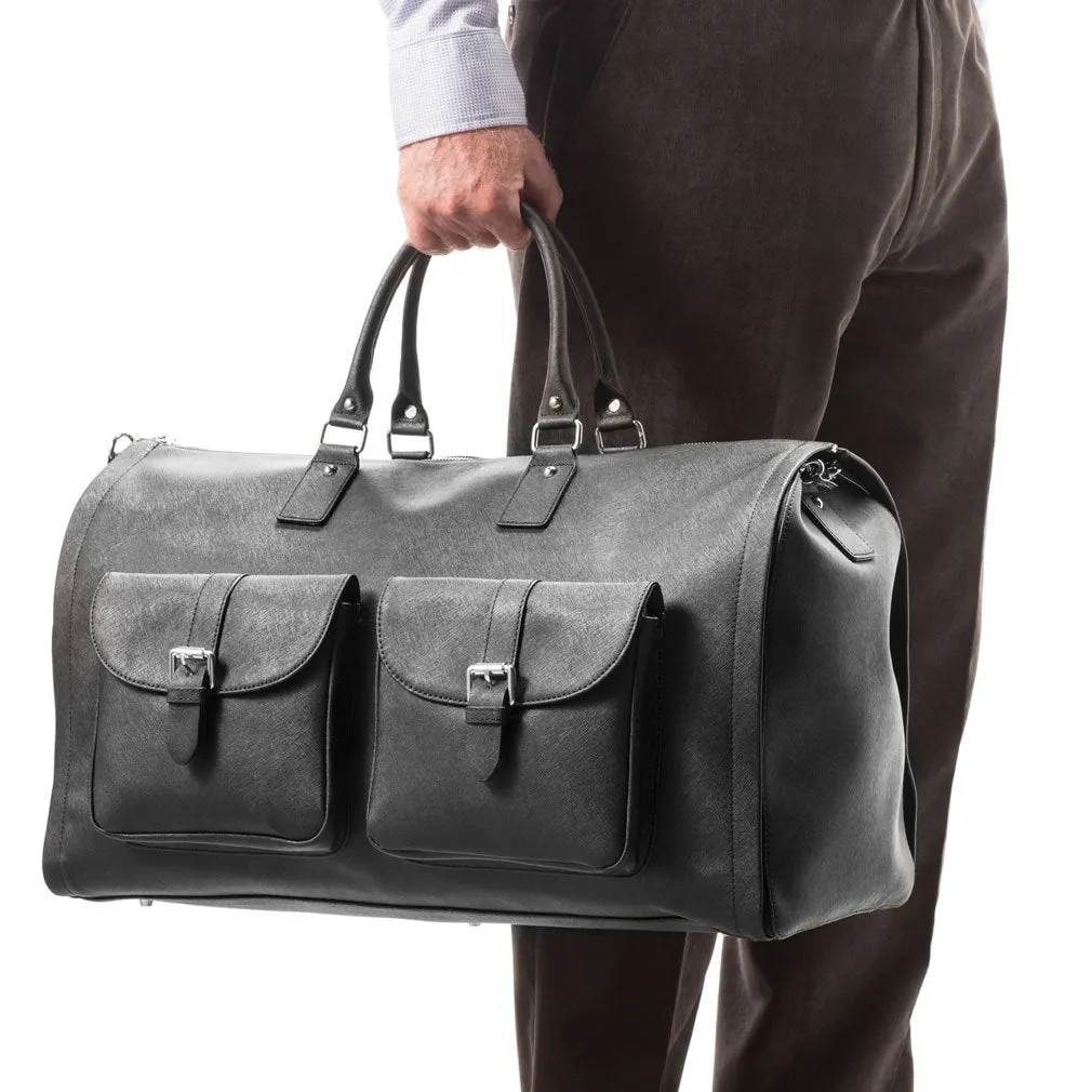 Hook and Albert Men's Leather Garment Weekender Bag