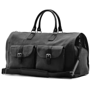 Hook and Albert Men's Waxed Canvas Garment Weekender Bag