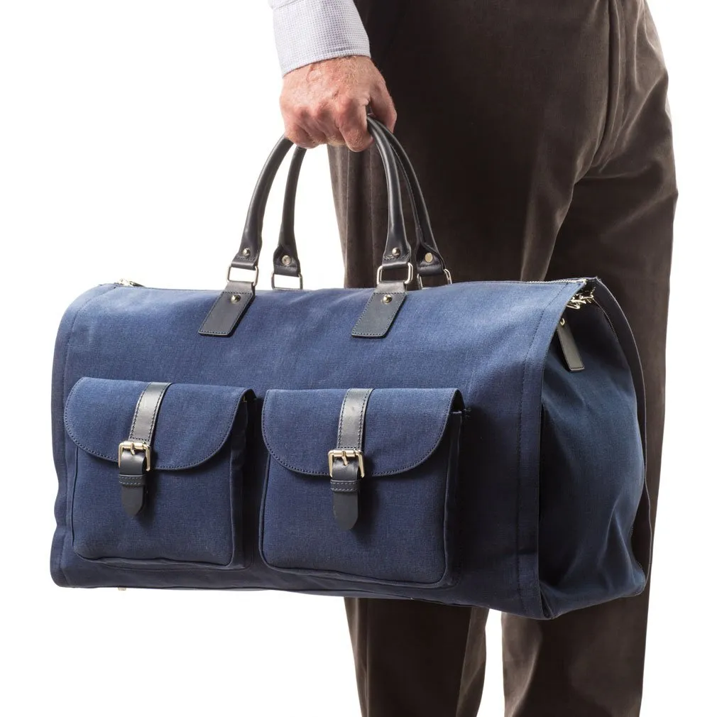 Hook and Albert Men's Waxed Canvas Garment Weekender Bag
