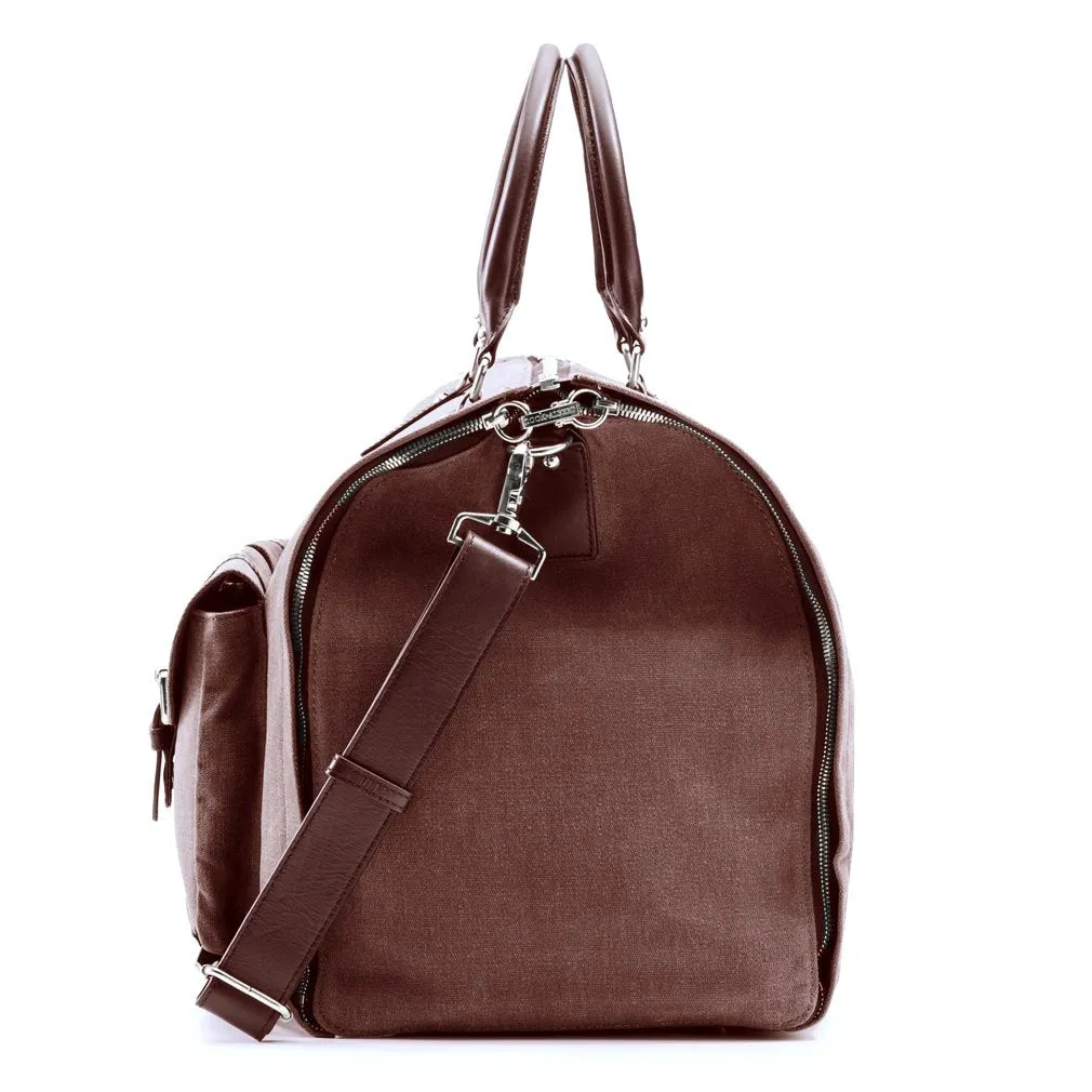 Hook and Albert Men's Waxed Canvas Garment Weekender Bag