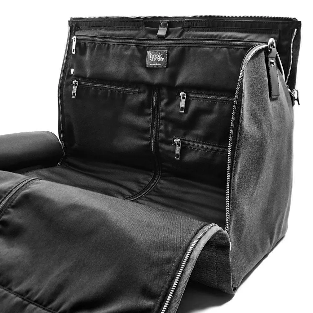 Hook and Albert Men's Waxed Canvas Garment Weekender Bag