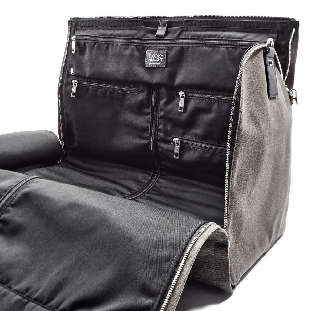 Hook and Albert Men's Waxed Canvas Garment Weekender Bag