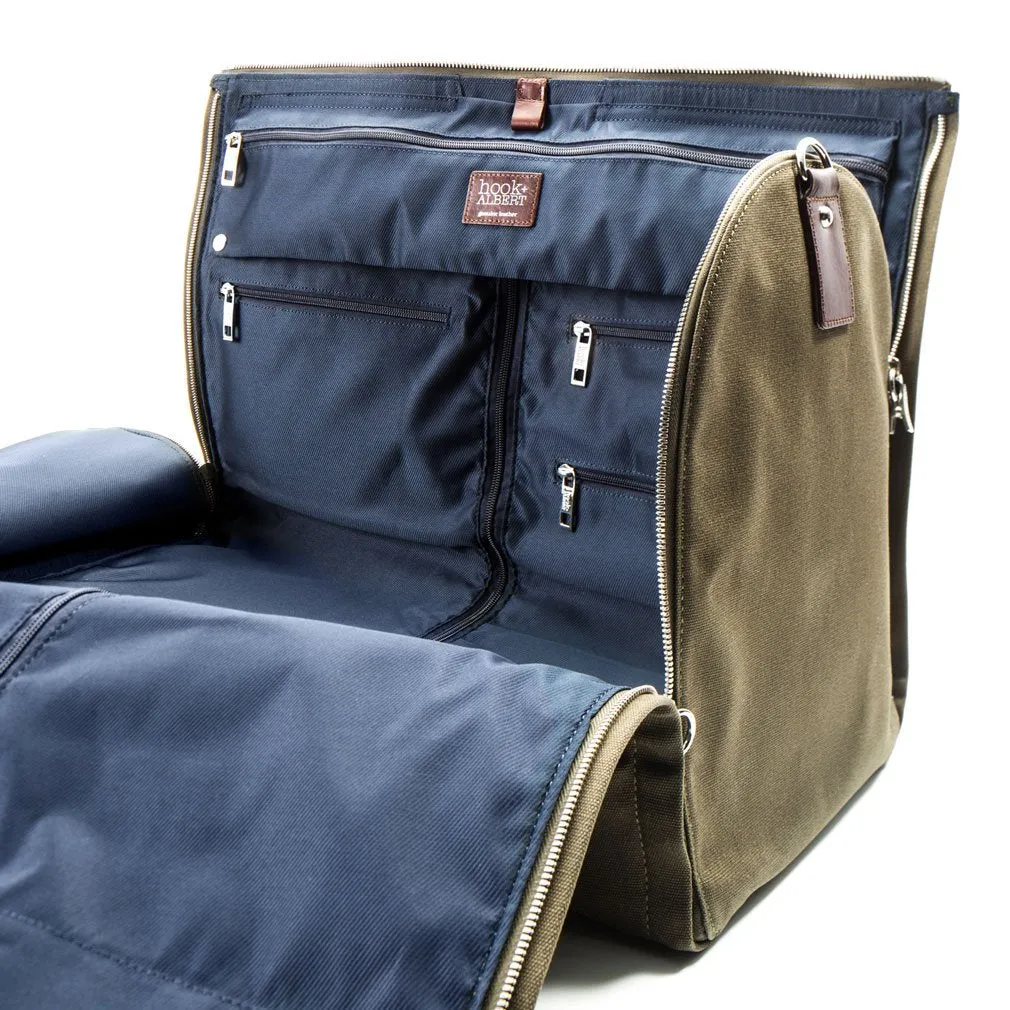 Hook and Albert Men's Waxed Canvas Garment Weekender Bag