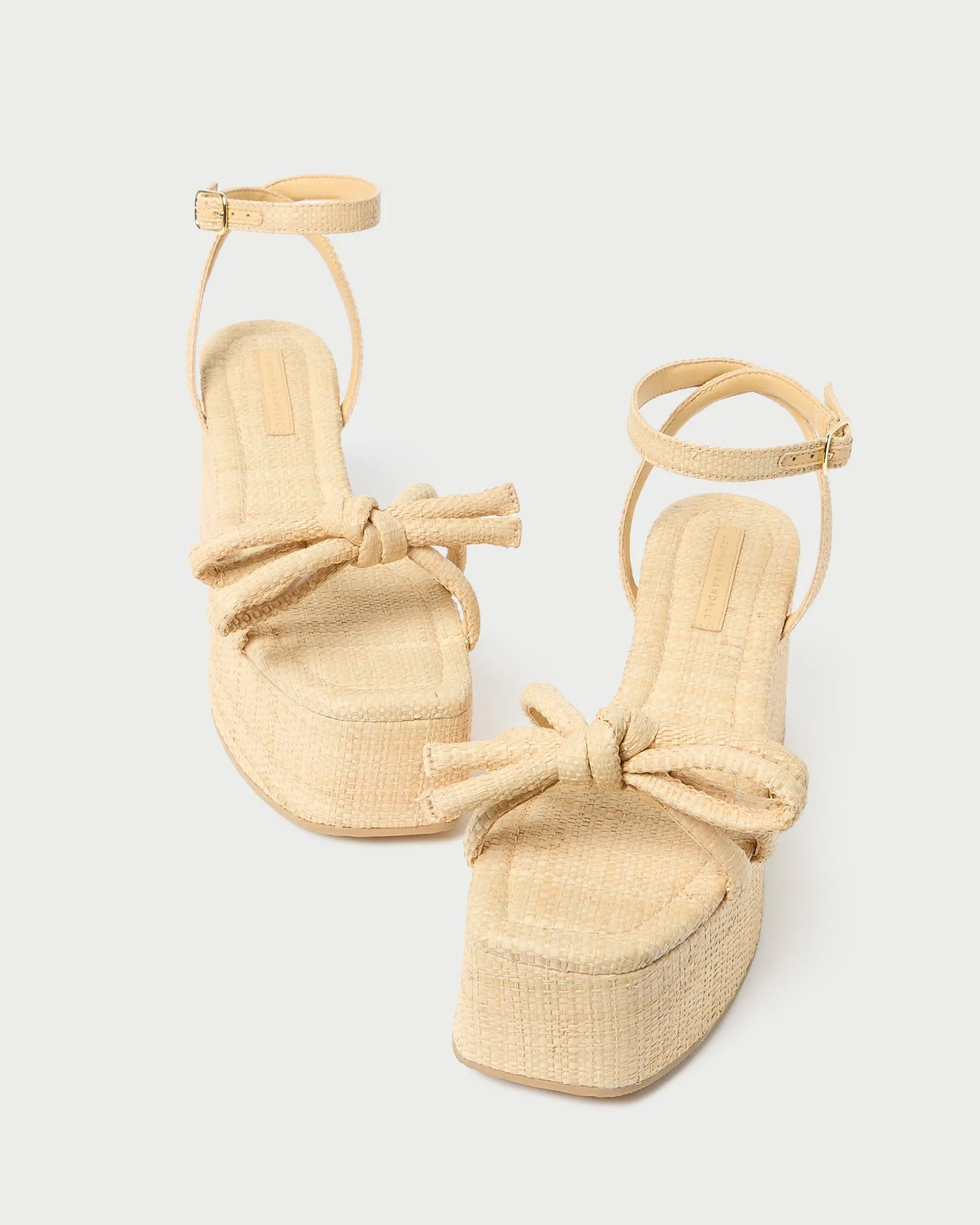 Hudson Natural Raffia Platform Sandal