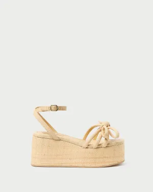 Hudson Natural Raffia Platform Sandal