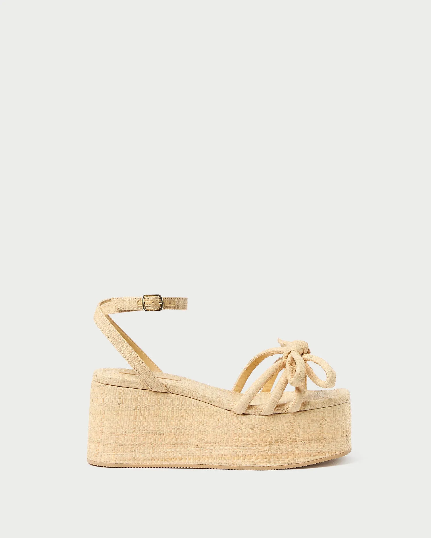 Hudson Natural Raffia Platform Sandal