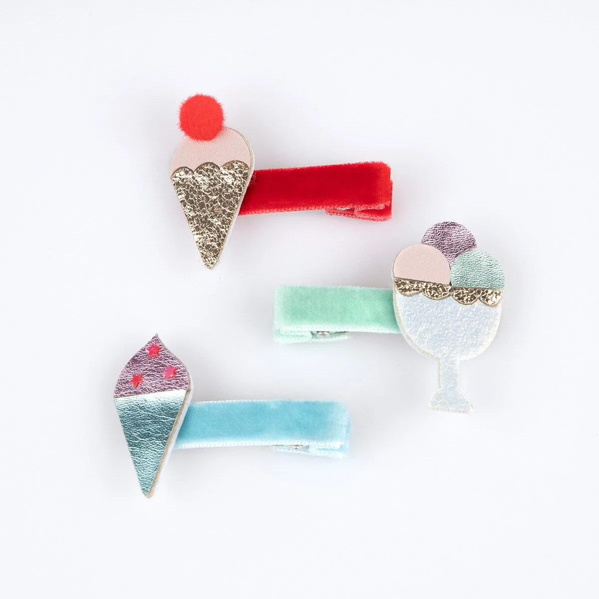 Ice Cream Hair Clips (x 6)