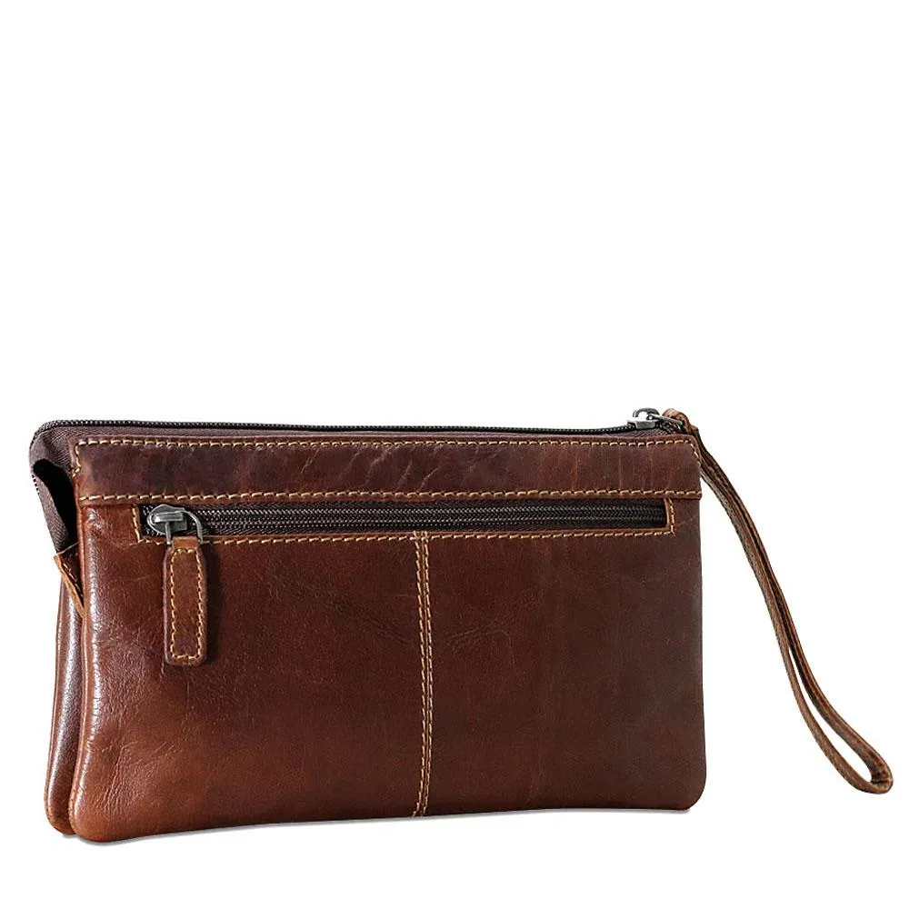 Jack Georges Voyager Zippered Wristlet Clutch