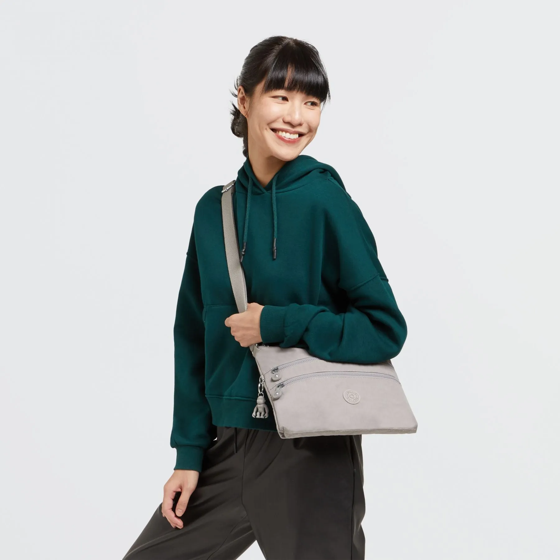 Kipling Alvar Crossbody Bag - Grey Gris