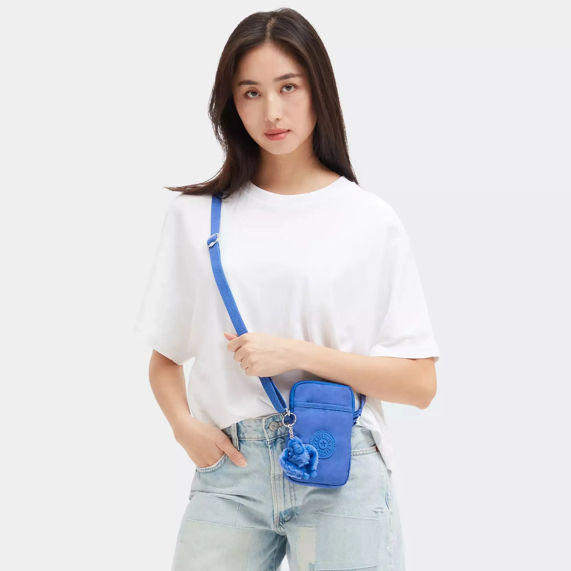 Kipling Tally Crossbody Phone Bag - Blue Bleu 2