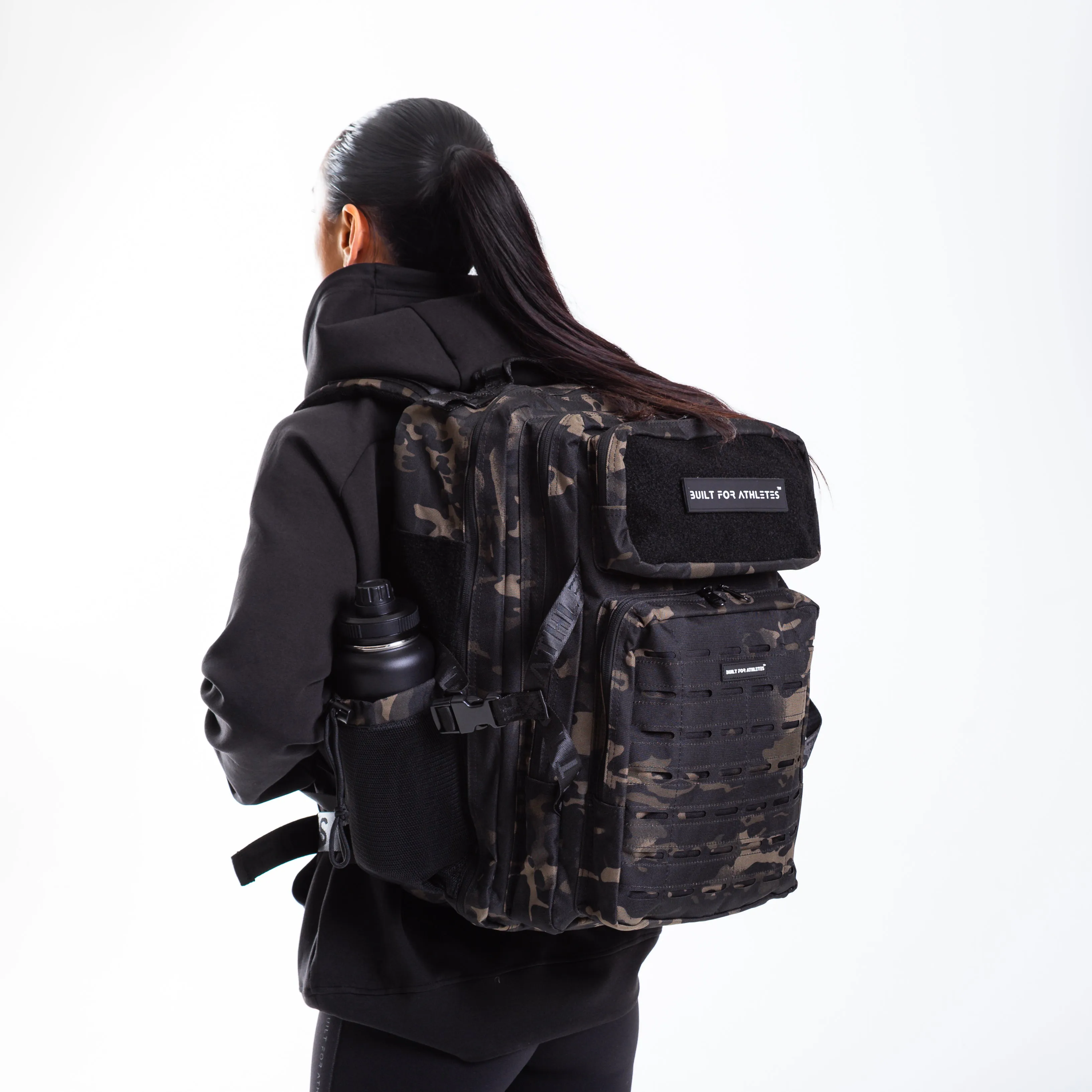 Large Black Camo 45L Gym Backpack