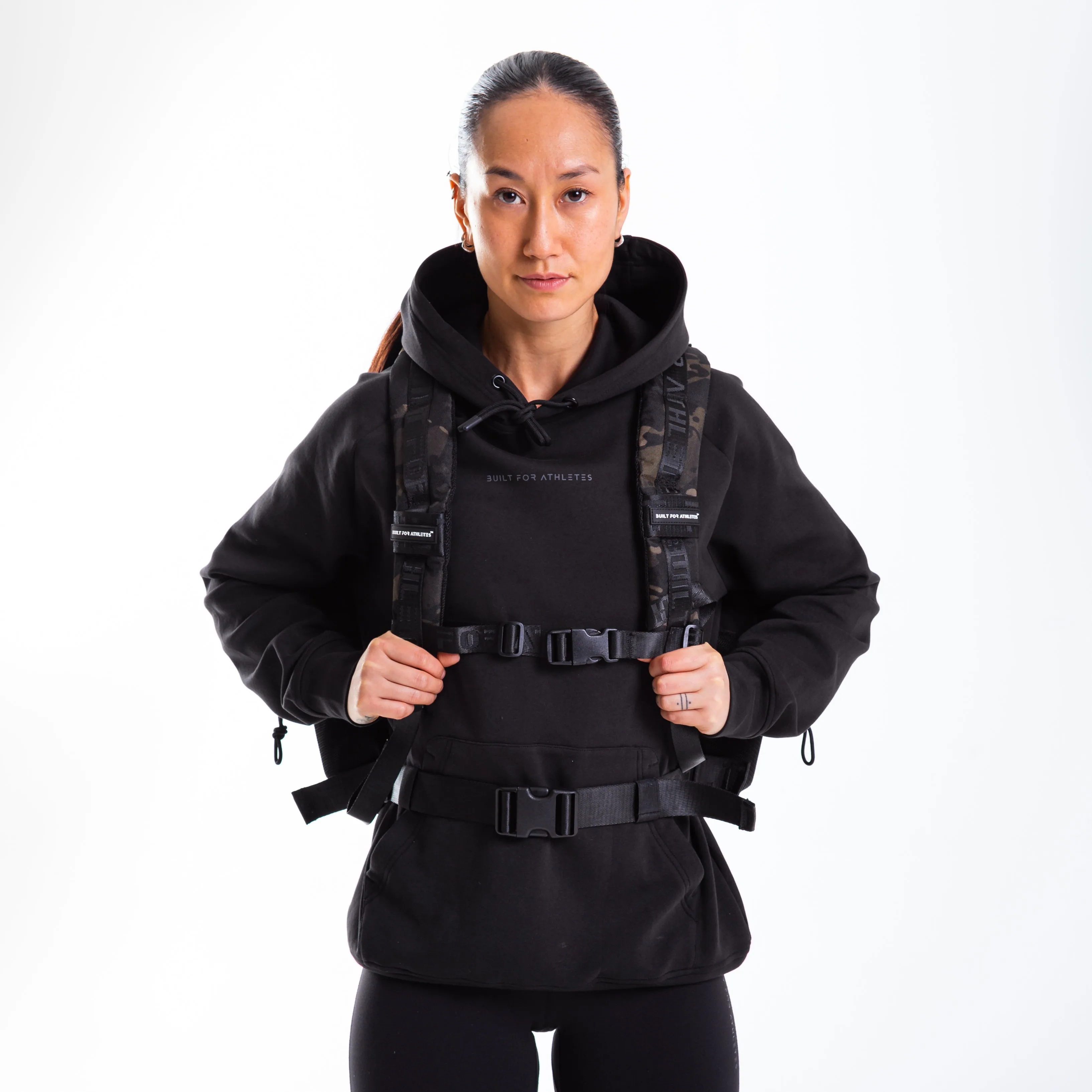Large Black Camo 45L Gym Backpack