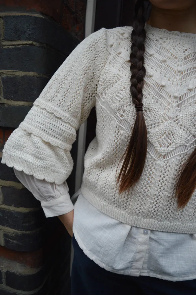 Louise Misha Cream Croisette Knitted Jumper