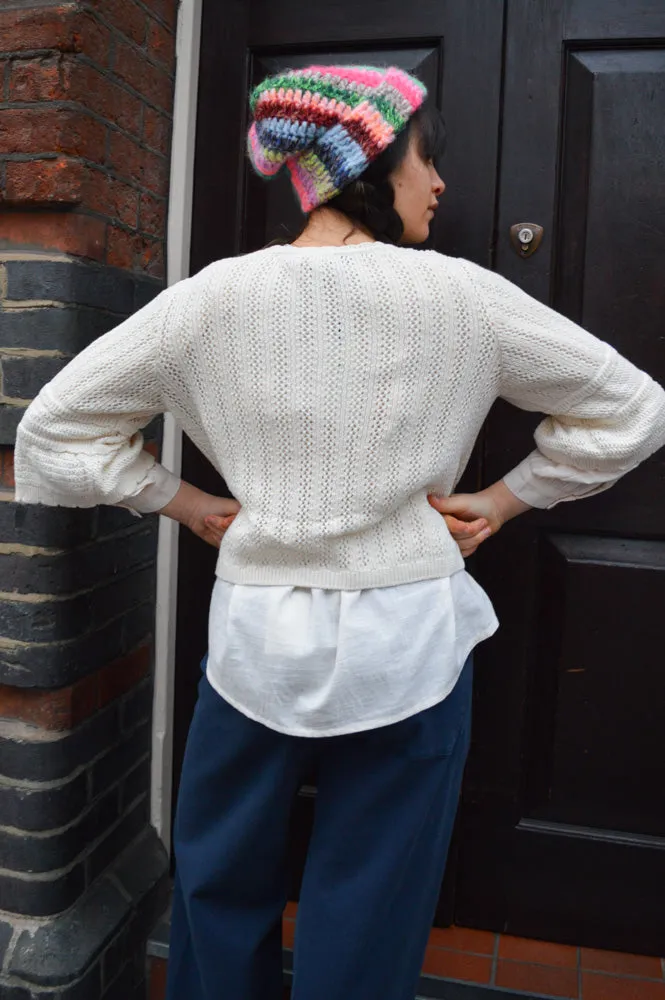 Louise Misha Cream Croisette Knitted Jumper