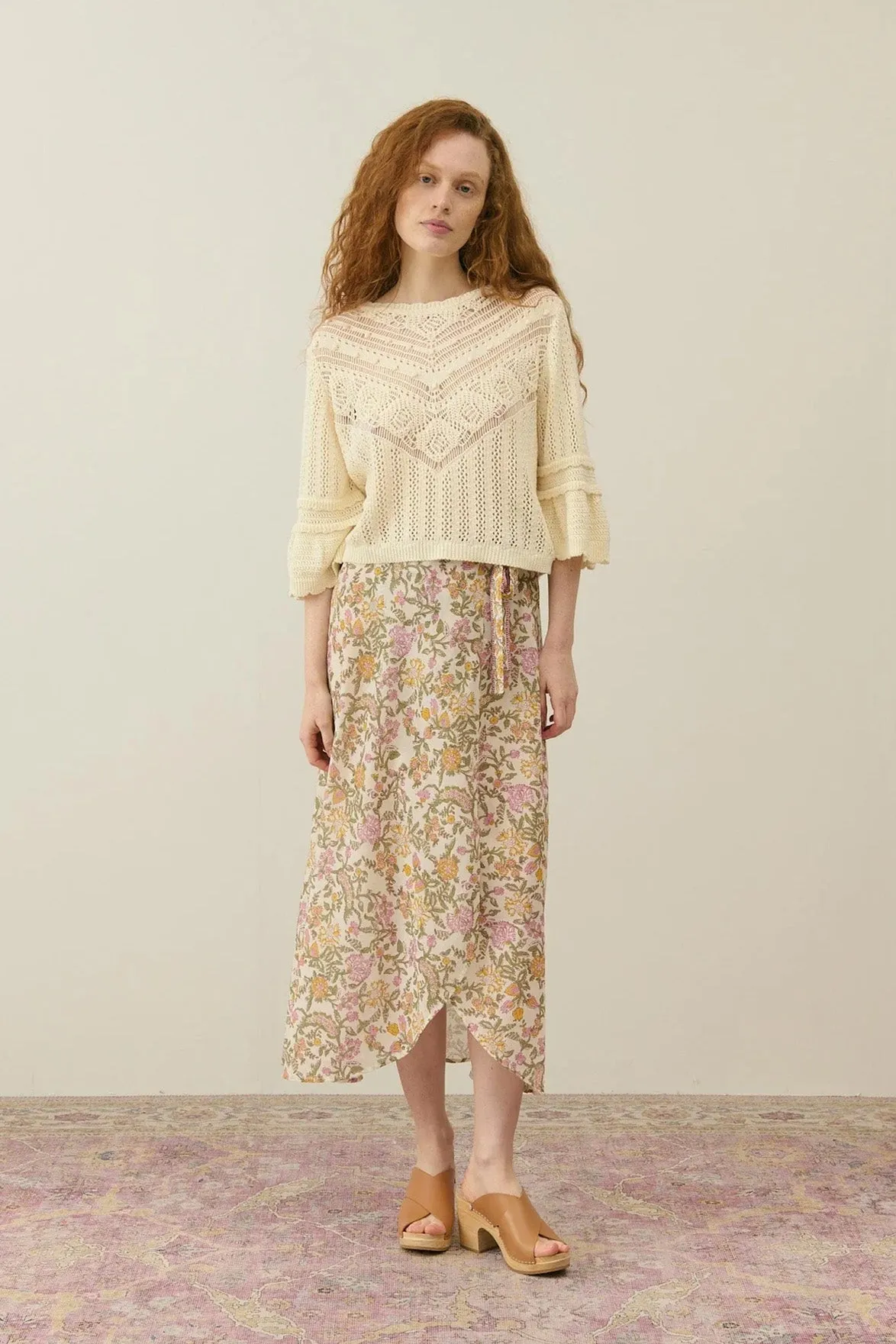 Louise Misha Cream Croisette Knitted Jumper