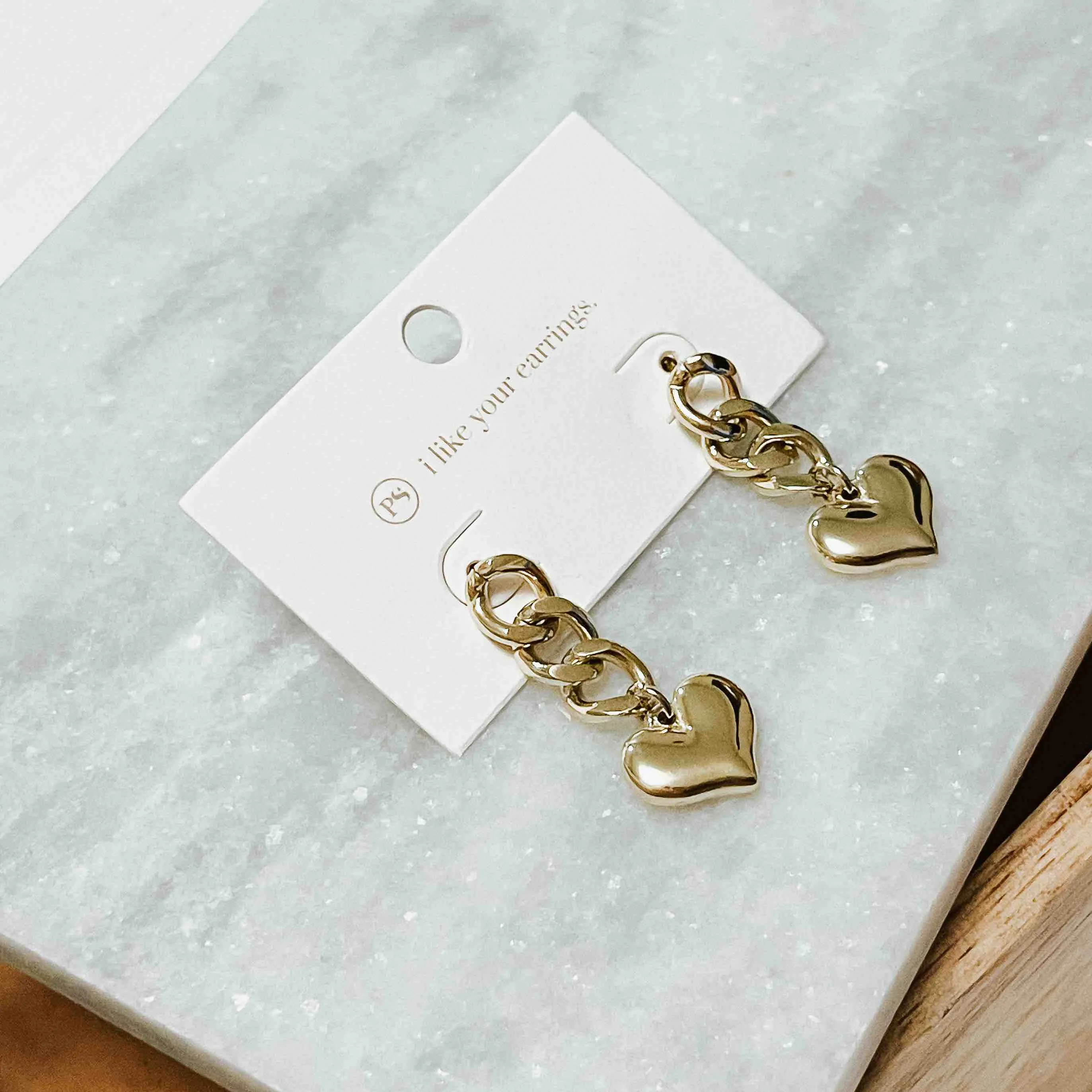 Love You More Heart Earrings *WATERPROOF*