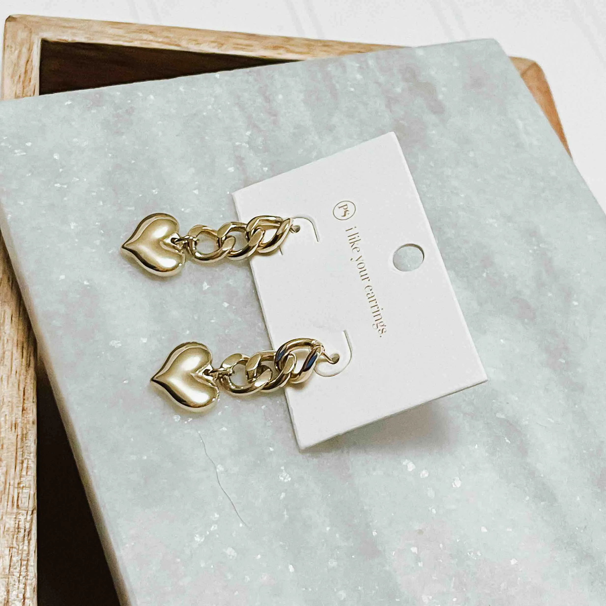 Love You More Heart Earrings *WATERPROOF*