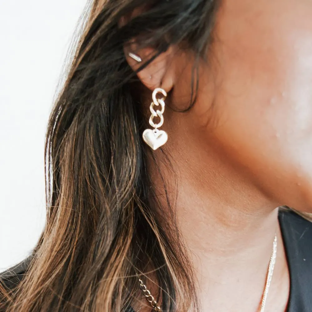 Love You More Heart Earrings *WATERPROOF*