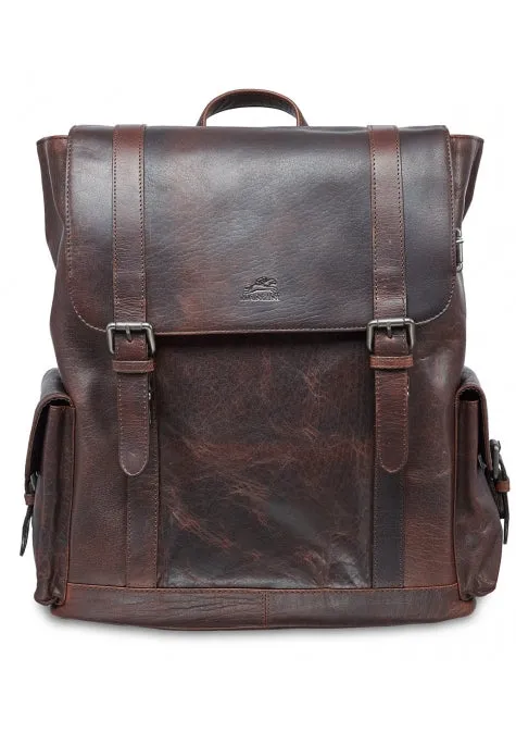 Mancini Buffalo Leather Backpack for 15'' Laptop
